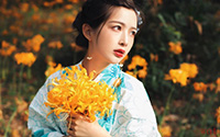清新和服美女户外写真(7)