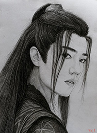素描风的帅气男神肖战(9)