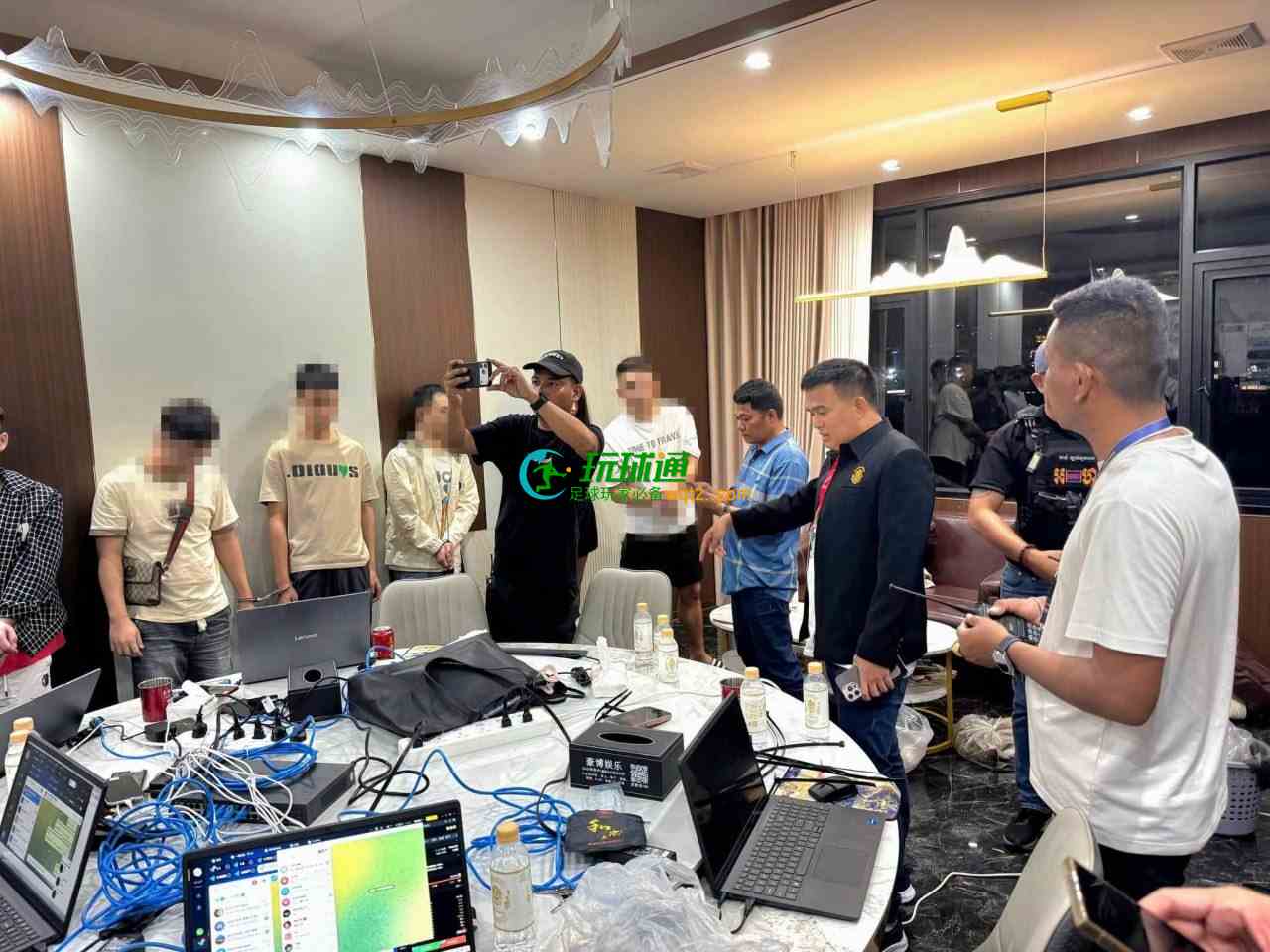 西港宪兵突查电诈抓18人